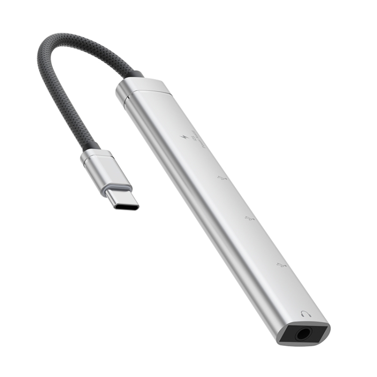 5 in 1 USB-C / Type-C Interface Multi-function HUB Adapter(Silver ...