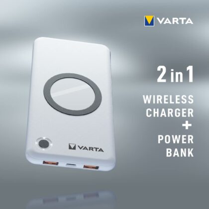 VARTA Wireless Power Bank + charging cable, 15000mAh